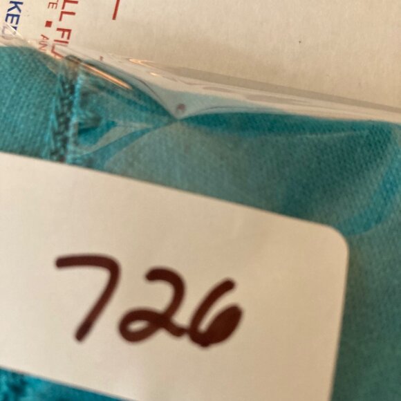 Womens Vintage Robert Louis Linen Button Shirt Embroidered M Turquoise - Picture 11 of 11